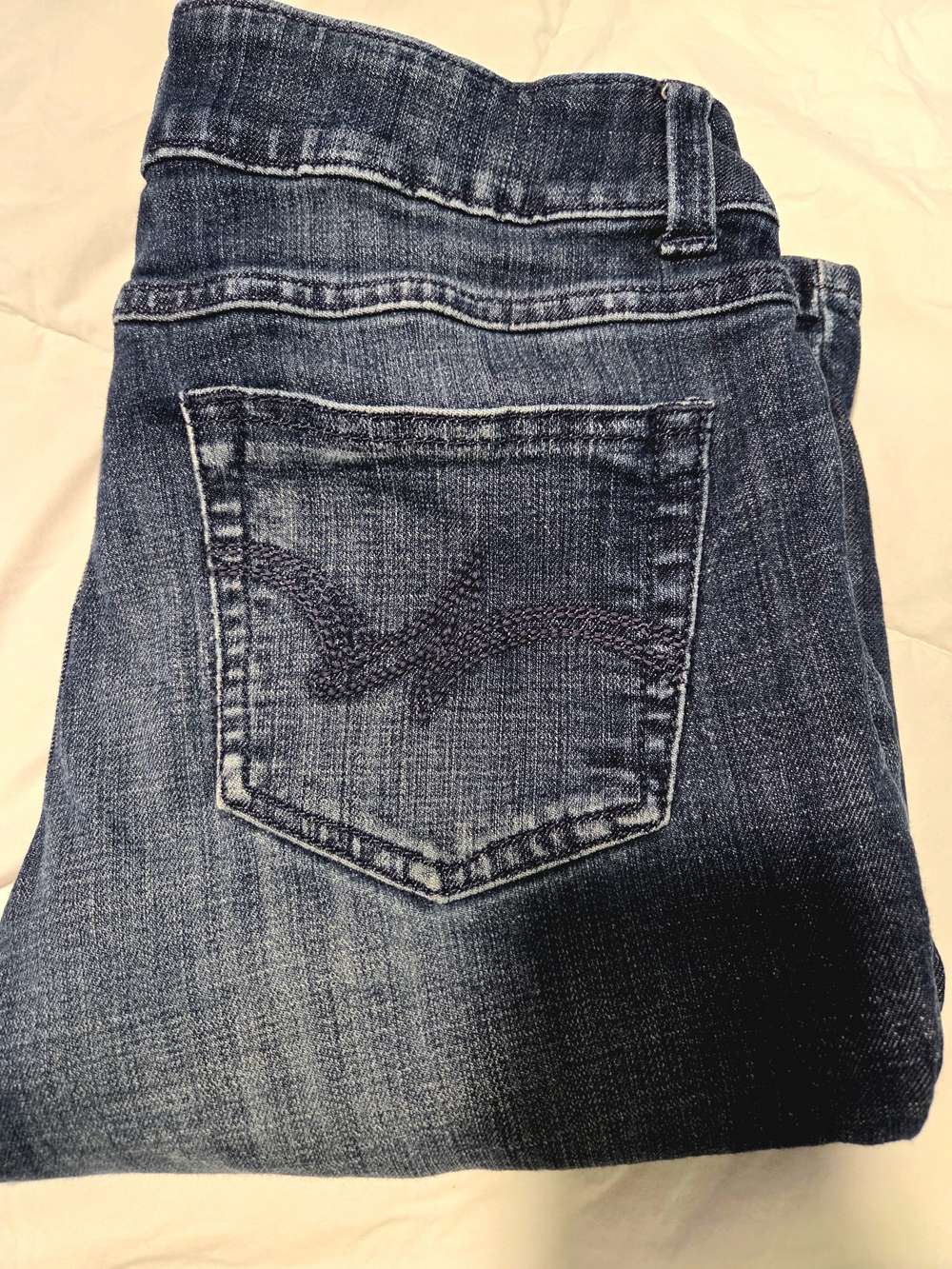 Wrangler Women's Straight Leg Jeans - Dark Blue Denim